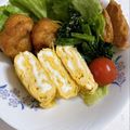 へい♡ゆー♡'s cooksnap of when they made お弁当に♪白と黄色のマダラな玉子焼き.
