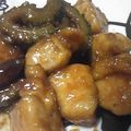 ☆パールたん☆'s cooksnap of when they made 鶏肉とナスとゴーヤの味噌炒め煮.