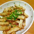 ｘとわｘ's cooksnap of when they made ＊長いもの甘辛揚げ＊.