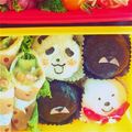 コニャ's cooksnap of when they made キャラ弁★しろくまカフェ★パンダおにぎり.
