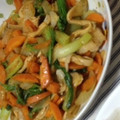 みほきのこ's cooksnap of when they made 大根の皮と葉っぱと薄揚げの炒め物.