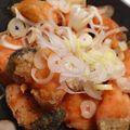 joejoemi's cooksnap of when they made 鮭の米粉から揚げ～柚子胡椒酢で～♪.