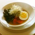 桜の色's cooksnap of when they made 野菜たっぷり♡　押し麦の冷やし味噌スープ.
