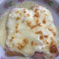 にゃあオクト's cooksnap of when they made 簡単★とろ～りクロックムッシュ風トースト.