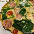 kemi★'s cooksnap of when they made ほうれん草とミニトマトのオムレツ.