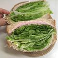 かなぽん☆☆'s cooksnap of when they made ラップで包もう♪驚愕のレタスサンドイッチ.