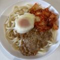 ママメイン！時々子供's cooksnap of when they made 1人暮らしの簡単ランチ　納豆キムチうどん.