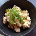 TYSK's cooksnap of when they made まな板包丁要らず！豚挽肉としめじの炒豆腐.