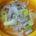 Leone0815's cooksnap of when they made ＊ルクエde豚肉と白菜のすき煮＊.