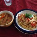 ♡ゆーみん♡'s cooksnap of when they made フレッシュトマトとベーコンのバジルスパ.