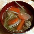 弥生うまれ。's cooksnap of when they made ハンバーグで余った挽き肉で中華スープ❤︎.