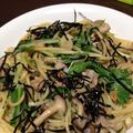 ぶちもに's cooksnap of when they made 水菜と豚肉の和風パスタ.