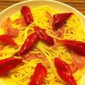 lee0503's cooksnap of when they made ［簡単］万願寺唐辛子と生ハムのパスタ.