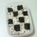 ☆こまっと☆'s cooksnap of when they made 市松柄（ブロックチェック）海苔弁.
