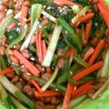 muuyome's cooksnap of when they made 納豆と小松菜のナムル.