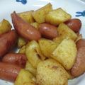 こま嫁's cooksnap of when they made 有り合わせでカレー風味ポテトウィンナー.