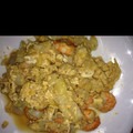 zhengyi's cooksnap of when they made うまうま！エビとキャベツの卵とじ.