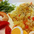 takefumiyuki's cooksnap of when they made 炊飯器で出来る☆炊き込みパエリア♪.