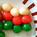 にゃん1234's cooksnap of when they made 白玉でうさぎと3色だんご.