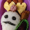 akiinon's cooksnap of when they made キャラ弁 なめこキャラ まさる.