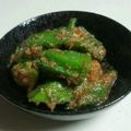 crystaI's cooksnap of when they made ＊オクラの胡麻和え＊.