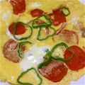 fukudoru's cooksnap of when they made トマトとピーマンとベーコンの卵とじ（覚書.