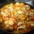 toumin's cooksnap of when they made フライパンで☆旨味たっぷり魚介のパエリア.