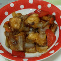 ももいちご。's cooksnap of when they made メカジキ&パプリカの和風炒め☆*.