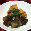 h〜aya〜h's cooksnap of when they made ナスとごぼ天、厚揚げをお出汁でたいたん.