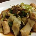 康さん's cooksnap of when they made 鶏肉ときのこのオイスターソース炒め.