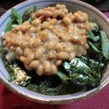 灘田kinuko's cooksnap of when they made 納豆と海ぶどうのミニ丼.