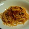 万華月's cooksnap of when they made 簡単☆エビのトマトソーススパゲッティ☆.