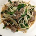やぎえ's cooksnap of when they made ニラ＆もやし牛肉甘辛ソース炒め.