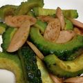 やぎえ's cooksnap of when they made ゴーヤとピーマン＆魚肉ソーセージの炒め物.