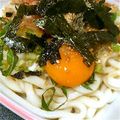 あんずー☆'s cooksnap of when they made * 薬味たっぷり釜玉うどん *.