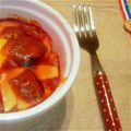 たまごるん's cooksnap of when they made あまりものミートソースでポテチーズ焼き♪.