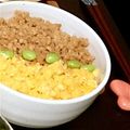 rhamama's cooksnap of when they made 鶏と玉子の♪そぼろ丼.