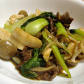かい@go's cooksnap of when they made 青梗菜と牛肉きのこのオイスターソース炒め.