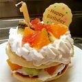 こんぶなつかん's cooksnap of when they made 秋生まれの1歳のお誕生日ケーキ.