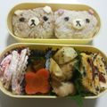 tanimon's cooksnap of when they made キャラ弁☆リラックマ♡.