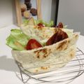 oishiku's cooksnap of when they made 全粒粉で発酵不要の簡単ピタサンドイッチ.