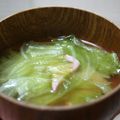 ワンピ's cooksnap of when they made ベーコンとレタスの簡単スープ.