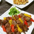 kママ４１８７'s cooksnap of when they made 豚肉と夏野菜のアラブ風串焼き.