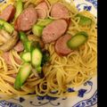 AKI兵衛's cooksnap of when they made アスパラとマッシュルームの和風パスタ.