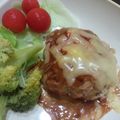 ｲｼｼ's cooksnap of when they made 我が家の人気№１ハンバーグ♡.