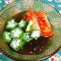 ノトさん's cooksnap of when they made もずく酢とオクラのキムチ和え.