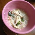 hatchxoxo's cooksnap of when they made ♢キノコのスープ粥♢.