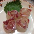 ana74's cooksnap of when they made 鯛の刺身★花造りの切り方.