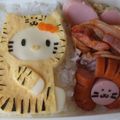 愛うらら's cooksnap of when they made 動物園キャラ弁　キティちゃん編.
