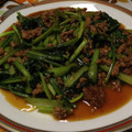 あんべみ's cooksnap of when they made 黒酢で❀小松菜と挽肉のオイソイソー酢炒め.